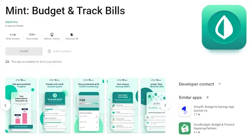 Mint: Budget & Track Bills