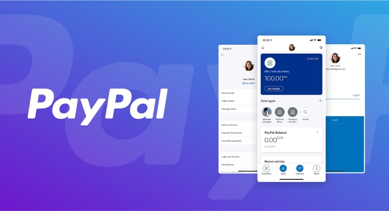 Paypal payment app interface