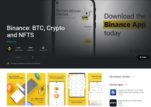 Binance: BTC, Crypto and NFTS